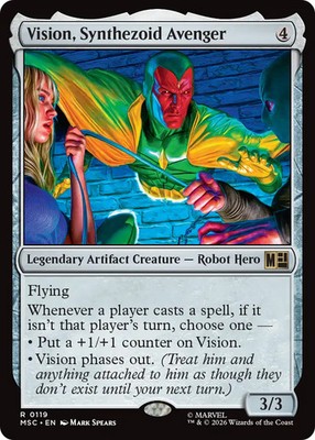 MTG Vision, Synthezoid Avenger [Marvel Super Heroes Commander] Near Mint Magic