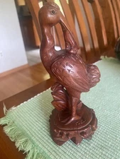 PELICAN Mid-Century Modern MCM Hand-Carved Solid Ironwood Oriental BIN $5.00