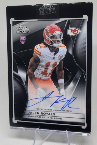 Jalen Royals 2025 Topps Chrome Black Football Rookie Auto RC #RAU-JR Chiefs