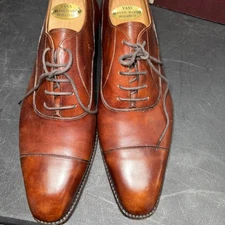 Vass Budapest Brown Derby Shoes Size 42 US 9 Handmade In Hungary