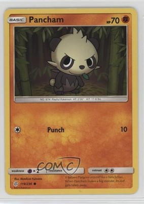 Pancham Pokémon Sun & Moon Cosmic Eclipse #119
