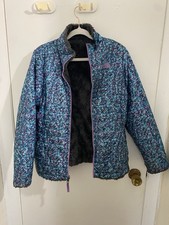 Kids Size 14-16 North Face Multicolor Reversable Fleece jacket