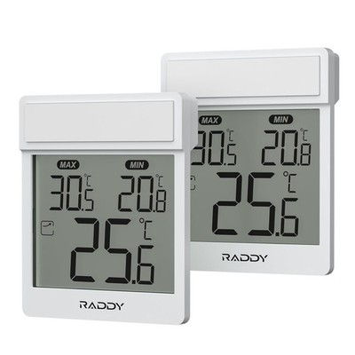 Thermometer Fenster Wetterfest Digitales Innen Außen LCD Max Min 2er Set