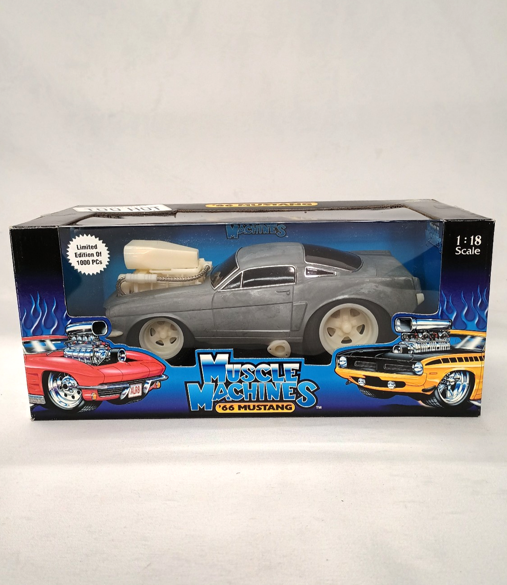 66 Mustang 1:18 Scale Diecast Muscle Machines Raw Ltd Ed 1000 NIB
