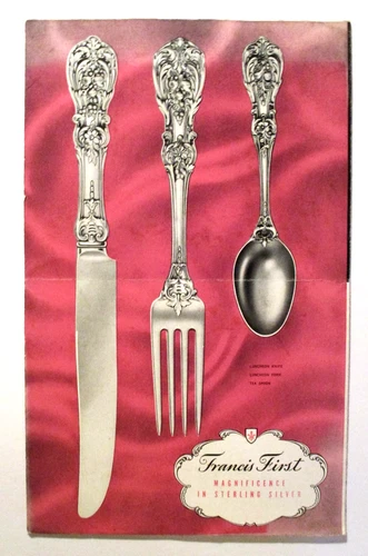 Silverware Pamphlet Francis First Design In Sterling Silver 1940 Advert Booklet