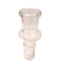 Glass Adapter Converter Male 18mm to Female 18mm for Water Pipes - Clear