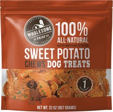 Sweet Potato Chews All-Natural Single Ingredient Dog Treats, 32 Oz