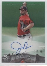 2014 Bowman Platinum Prospects Green Refractor /399 Jake Barrett #AP-JB Auto 0f8