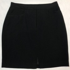 Ann Taylor Pencil Skirt Women Petite Size 4 Black Lined Pockets Work Wear Casual