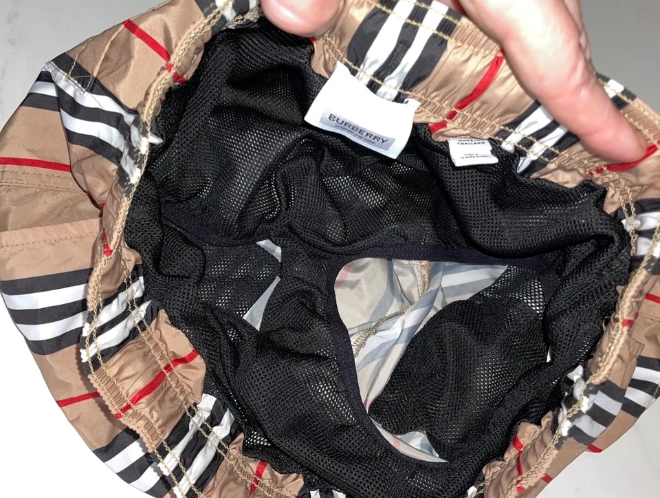 Pantalones cortos de baño Burberry Check Nova/Sand para niños 10 años jóvenes Foto 4 de 4