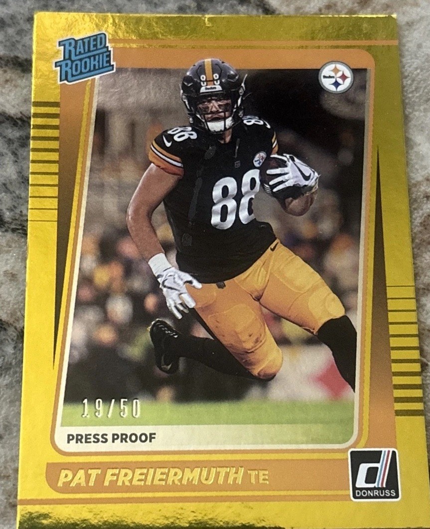 2021 Panini Donruss - Rated Rookie Pat Freiermuth #281 Press Proof Gold /50 (RC)
