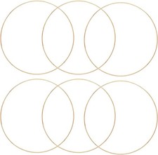 6 Pack 8 Inch Metal Rings Hoops Macrame Rings for Dream Catchers Crafts