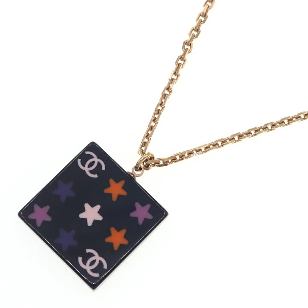 Collana CHANEL Haredware oro nero plastica metallo