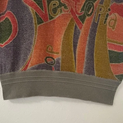 90s Vintage VESTOPIA Summer Knit Retro Art Pattern Size M image 8