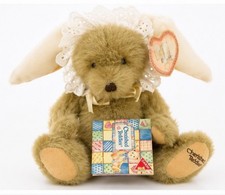Vtg 1994 Dakin Enesco Cherished Teddies Teddy Bear w/ Bunny Ears Patches Plush