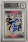 Terry Bradshaw Roger Staubach Signed 2017 Illusions Card #10 Beckett Auto 10