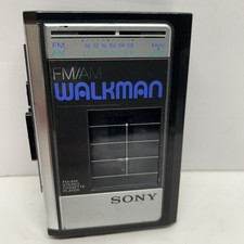 Sony Walkman WM-F41 AM/FM Cassette Player New Belts  Cleaned  Works 