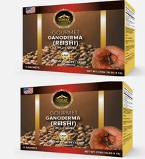 2pack coffee Ganoderma (Reishi) 4-1 Healthy-Vitality-Tasty 15 sachets each pack 