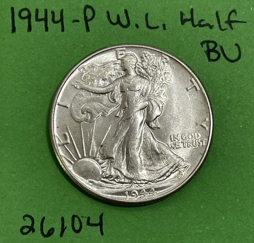 1944-P Walking Liberty Silver Half Dollar 50c Gem BU Uncirculated US Coin