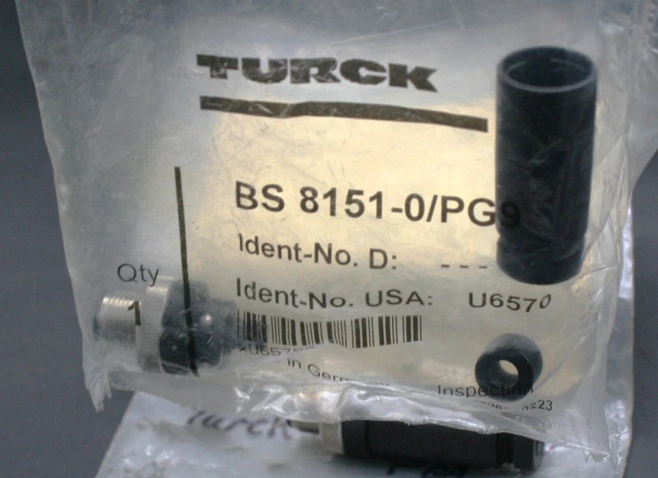 Two (2) Turck BS 8151-0/PG9 Actuator and Sensor Connector M12 Germany NEW - Image 2 of 4