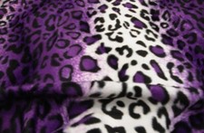 Leopard Purple Velboa upholstery Fabric per yard 60 wide