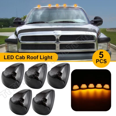 5x Yellow LED Running Roof Cab Marker Lamps for 94-1998 Dodge Ram 1500 2500 3500 - Bild 1 von 4