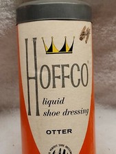 VINTAGE HOFFCO LIQUID SHOE DRESSING OTTER POLISH CAN EMPTY CANISTER