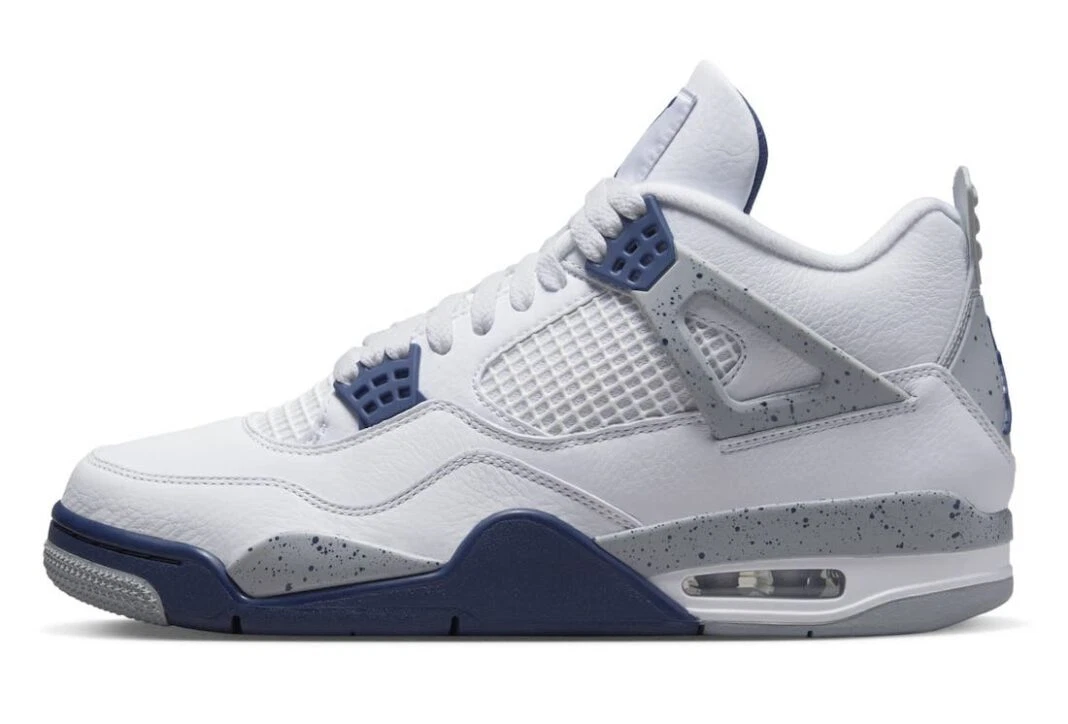 Nike Air Jordan Retro 4 IV Midnight Navy White Red Smoke Grey Size DH6927 140