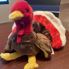 GOBBLES the Turkey Thanksgiving Beanie Buddy 15” Plush Toy 1999 - Large