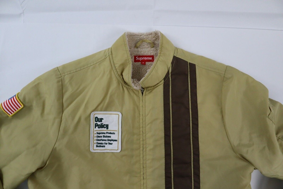 Supreme Men's Sz M (Medium) Pit Crew Jacket Our Policy Flag Patch