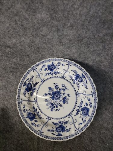 Vintage Johnson Brothers Indies Blue Dinner Plate 9 3/4" Earthenware Dinnerware  - Picture 1 of 10