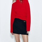 Zara Black Mini Skirt with Gold Button Detail NWT XXL — photo 6