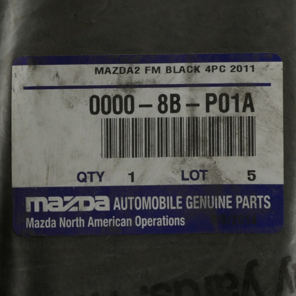 2011-2014 Mazda2 Front/Rear Black Carpet Floor Mats Genuine OEM NEW 0000-8B-P01A - Изображение 3 из 3
