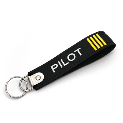 Pilot 4 Balken gesticktes Etikett (verdoppelt)