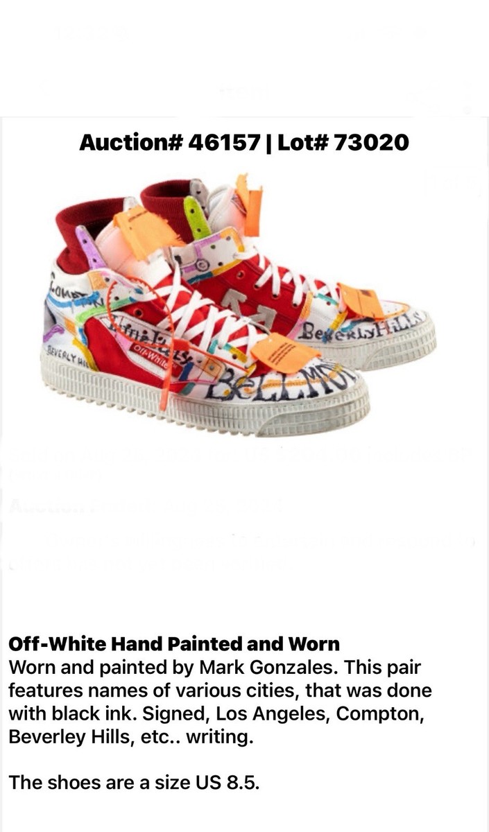 🌟 Mark Gonzales Skated/Worn Level A Off-White Court 3.0 High