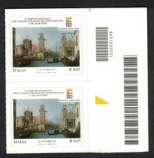 SIMPOSIO DELLE MARINE. COPPIA CON CODICE A BARRE. FRANCOBOLLI NUOVI ANNO 2015