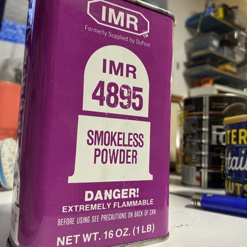 IMR 4895 Smokeless Powder Tin Container Empty eBay