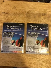 Special Moments Photo Paper For Ink Jet Printers 2 Packs 20 Each Glossy Sheets 4