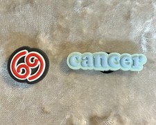 Cancer Star sign Astrology Zodiac 2x Croc charms bundle