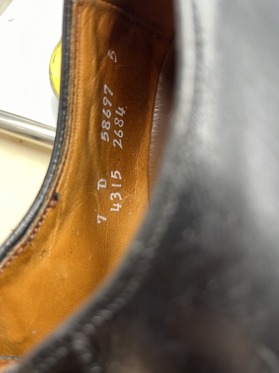 ALLEN EDMONDS Black Leather Seneca Derby Split Toe Men's Dress