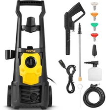 Electric Pressure Washer 2000 PSI Max. 1.76 GPM Power Washer w/5 Connect Nozzles