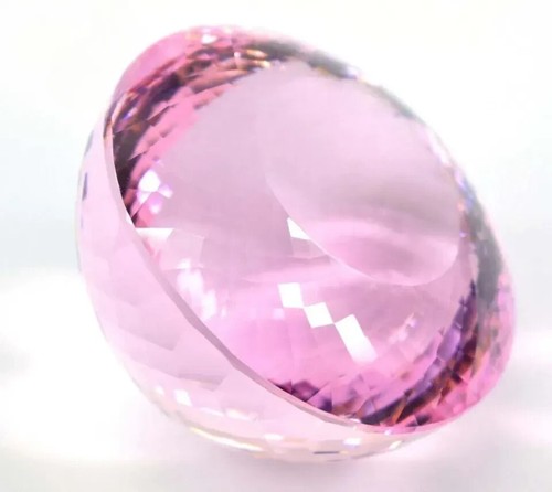 Certified EGL Natural 2000 Ct Brazilian Pink Topaz A+ Round Shape Loose Gemstone - Picture 3 of 5