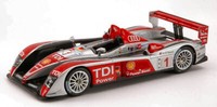 Spark 1/43 Audi R10 1 Kurbelwelle Pirro Werner Le Mans 2008 Statisches Modell...