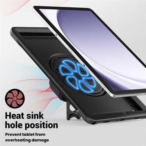 Tablet Case Shockproof Rotating Stand Cover Strap For Samsung Galaxy Tab A9 A9+ - Picture 21 of 93