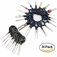 26pcs Car Terminal Removal Tool Kit Wire Connector Pin Release Extractor Puller