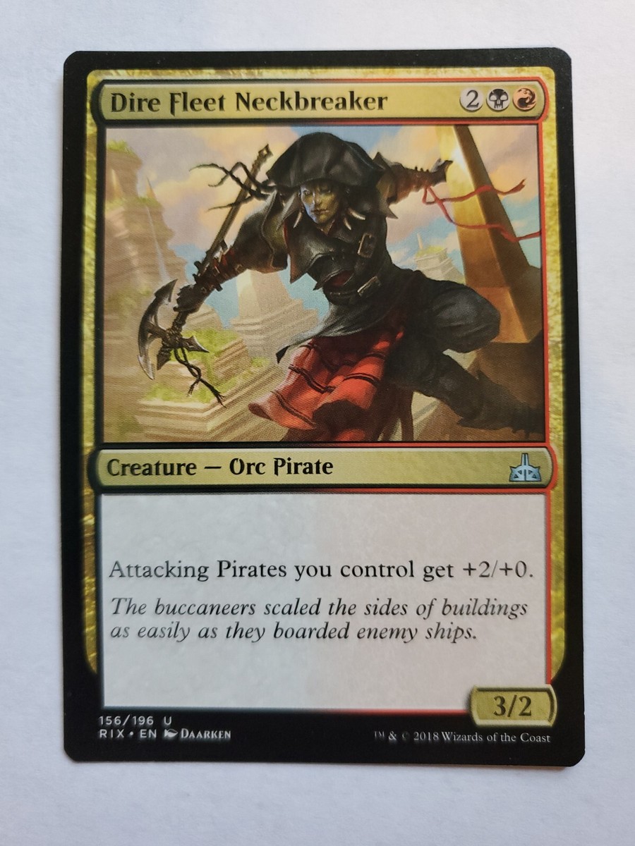 MTG Magic The Gathering Card Dire Fleet Neckbreaker Creature Orc Pirate  Rivals O | eBay