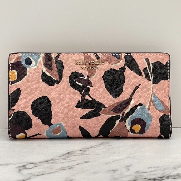 kate spade cameron paper rose wallet
