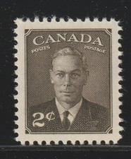 Canada #285, King George VI with Postes-Postage, MNH Stamp 1949