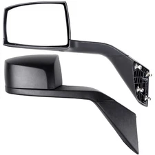Black Left and Right Side Hood Mirrors Pair fits 2004-17  Volvo VNLTruck