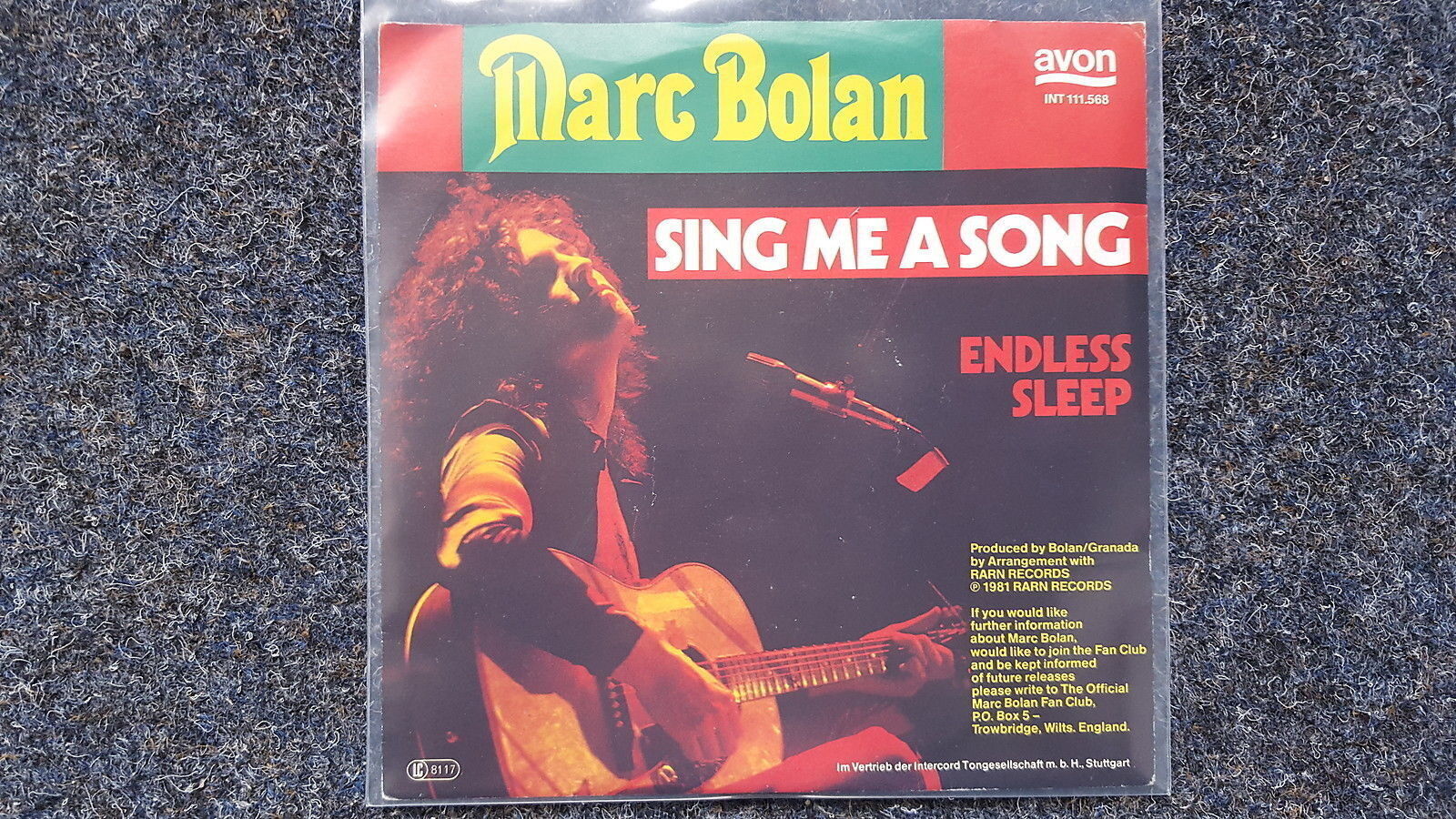 7" Single Vinyl Marc Bolan [T. Rex] - Sing me a song GERMANY